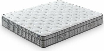 Cennet Yatak Melisa Çift Kişilik Antibakteriyel Full Ortopedik Paket Visco Yaylı Yatak - 180 x 200 cm - Gri