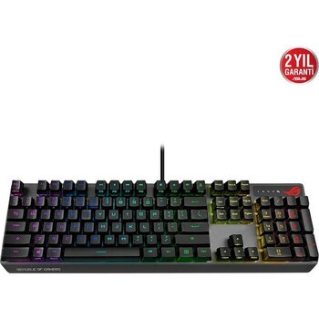 Asus XA05 Rog Strıx Scope Rx/rd/tr Red Swıtch Aura Sync Rgb IP57 Mekanık Gamıng Klavye - Renkli