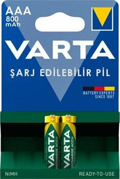 Varta Nı-Mh 1.2V 800 Mah HR03 Aaa Şarjlı 2li Ince Kalem Pil - 2'li