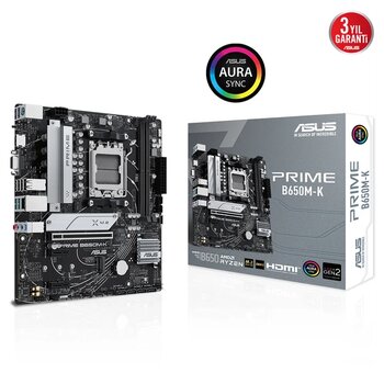 Prime B650m-K, 2Xddr5, 2X M.2, D-Sub, Hdmi, Am5 Soket Anakart