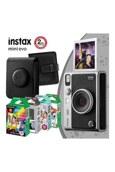 Instax Mini Evo Siyah Fotoğraf Makinası Ve Mega Seti