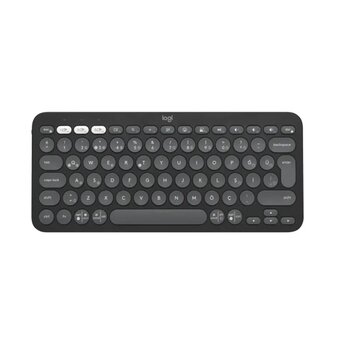 Logitech K380s Pebble Keys 2 Çoklu Cihaz Özellikli Bluetooth Türkçe Q Klavye Gri 920-011859
