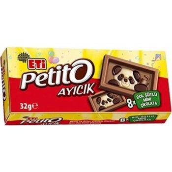 Eti Petito Ayıcık Mini Sütlü Çikolata 32 gr. (16 Adet) - 32 gr