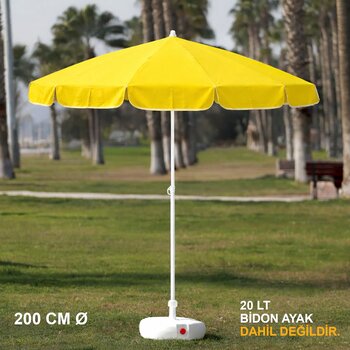 Sarı Plaj Şemsiyesi 200 Cm Ø Sarı