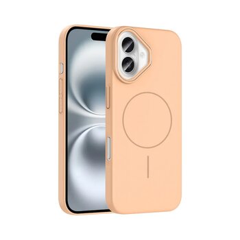 İphone 16 Kılıf Magsafe Özellikli Ve Şık Tasarımlı Ruby Premium Silikon Kapak Çöl Titanyum Renk