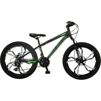 Salcano Lion  24 MD13 Mono Disk Fren Bisiklet (135 ile 155CM Arası Boy) - Siyah - Yeşil