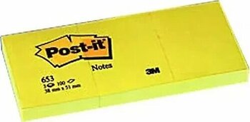 Post-it Yapışkanlı Not Kağıdı 3 Blok 100 YP 38x51 Sarı 653