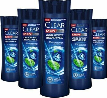 Clear Men Kepeğe Karşı Etkili Şampuan Cool Sport Menthol 350 ml * 5 Adet
