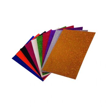 A4 Simli Eva 10 Renk - 20 X 30 Cm 10 Adet Simli Eva