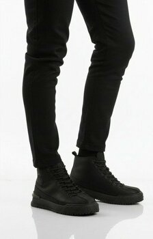 Bulldozer Siyah Nubuk Hakiki Deri Kaymaz Erkek Bot 260014 M - 41