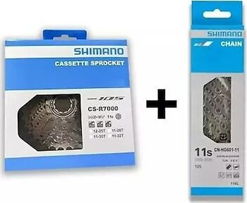 Shimano CS-R7000 105 11-32T Ruble + Shimano CN-HG601 Zincir 11 Vites Set