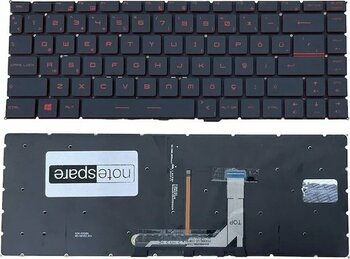 Msi İle Uyumlu Gf63 Thin 9scxr-618xtr Klavye Işıklı Siyah Kırmızı Tuşlu Tr Küçük Enter Versiyon