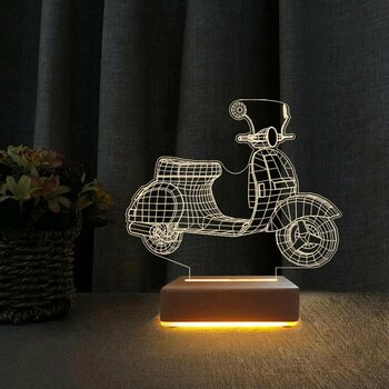 3d Led Gece Lambası Scoter Motor Tasarımlı Gece Lambası