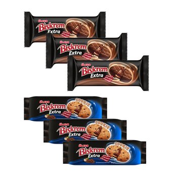 Ülker Biskrem Extra Ve Cookie 184 Gr 6 Lı Karma Paket