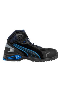 Puma Safety Rio Mid Mavi Siyah Alüminyum Burunlu Kaydırmaz İş Ayakkabısı S3 SRC 47 Numara