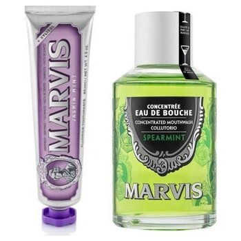 Marvis Spearmint Ağız Gargarası Nane 120 ml + Jasmin Mint Diş Macunu 85 ml