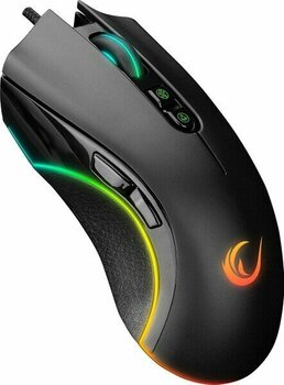 Rampage Phoenıx 7 Tuşlu Rgb Mouse 7200DPI Gaming Mouse Oyuncu Mouse Örgü Kablo Makrolu Mouse - Siyah