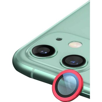 Vintessy Apple Iphone 11 Raze Metal Kamera Lens - Kırmızı