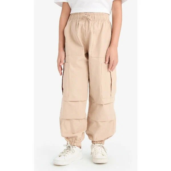 DeFacto Paraşüt Kargo Cepli Jogger Paça Bej 13–14 Kız Çocuk Pantolon