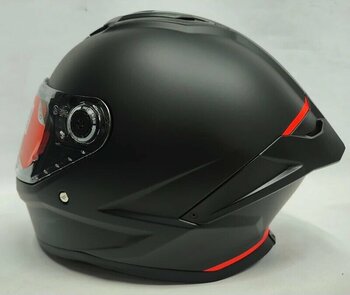 Mt Stinger 2 A1 V-28b Şefaf Vizörlü Motosiklet Kaskı Kırmızı - Mat Siyah Xl