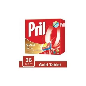 Pril Gold 12 Etki Bulaşık Makinesi Deterjanı 36 Tablet
