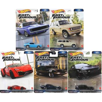 Hot Wheels Premium Fast Furious 5'li Set Model Arabalar