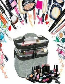 Ankaflex Makyaj Çantası Makyaj Bavulu Şeffaf Çanta Profesyonel Seyahat Seti