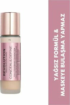 Revolution Conceal & Define F6 23 ml Mat Bitiş Fondöten