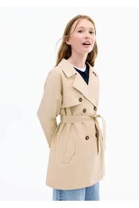 MANGO Kids Çift düğmeli Trençkot