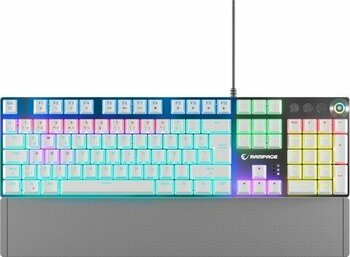 Rampage KB-R28 Blade Plus Beyaz Kablolu USB Oyuncu Mekanik Red Switch RGB Oyuncu Klavyesi