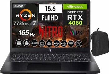 Acer Nitro V15 Anv15-41 AMD Ryzen7 7735Hs 96GB DDR5 RAM 512GB SSD Windows 11 Home 15.6 Inç FHD 165Hz 8GB RTX 4060 Taşınabilir Bilgisayar NHQSFEY00329
