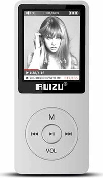 Ruizu X02 Ultra İnce 8GB FM Radyolu Beyaz MP3 Çalar