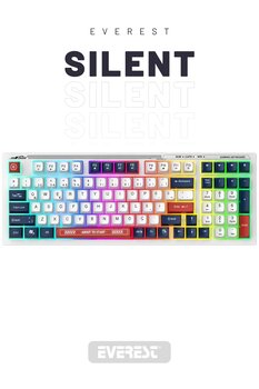 Everest KB-98 Sessiz Rainbow Q Türkçe Klavye Membrane Oyuncu Klavyesi Gaming Klavye
