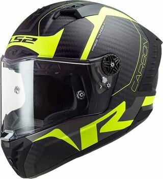 Ls2 Thunder Karbon Racing 1 Kapalı Kask - Siyah - Sarı - XL