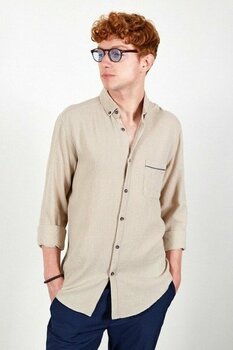 Bej Erkek Gömlek - M