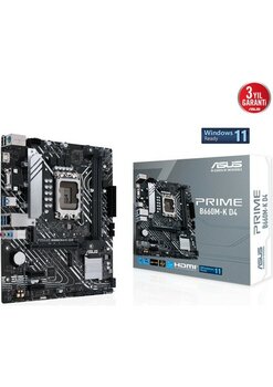 AsusPrıme B660M-K D4 Intel B660 Lga1700 DDR4 5333 Hdmı Vga Çift M2 Usb3.2 Matx (Prıme B660M-K D4) Anakart