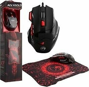 Polygold PG-903 X7 Kablolu Optik Oyuncu Mouse + Mouse Pad