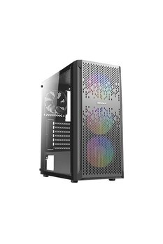 ANTEC Rainbow Fanlı Temperli Camlı Mid Tower Mesh Siyah Gaming Kasa