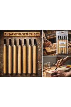 ART Ahşap Oyma Seti 6'Lı Set, Seramik Oyma Seti , Ağaç Oyma Seti