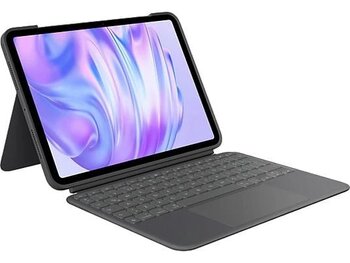 Logitech Combo Touch 11 İnç İpad Pro M4 İle Uyumlu Türkçe Klavyeli Tablet Kılıfı - Gri 920-013125
