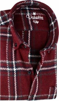 Varetta Erkek Bordo Kışlık Kalın Kareli Oduncu Gömlek – Cepli Geniş Kesim Trend Gömlek Model - Bordo - Beyaz - L