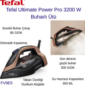 Tefal Ultimate Power Pro 3200 W Buharlı Ütü + Dijital Mutfak Tartısı Hediye