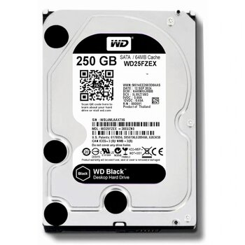 250 Gb Wd Black 3.5 İnc Harddisk Masaüstü Bilgisayar Ve Kayıt Cihazı İçindir. 1