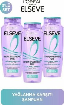 L'Oreal Paris 3'lü Elseve Hydra [Hyaluronic] Pure Arındırıcı Şampuan 300 ml