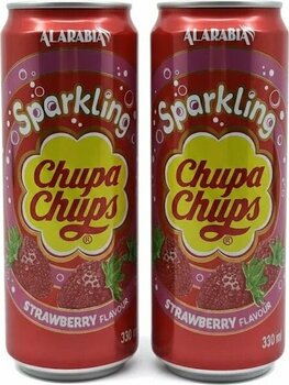 Chupa Chups Sparkling Strawberry Flavour - Çilek Aromalı Gazlı İçecek 330 Ml 2 Adet