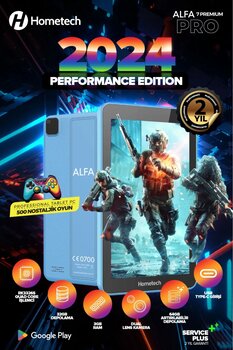 Hometech ALFA 7 PREMİUM PRO 3 GB RAM 32 GB HAFIZA PRO OYUN TABLETİ UZAKTAN EĞİTİM DESTEKLİ