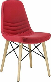 White Furniture Rose Ahşap Deri Rahat Sandalye - Kırmızı