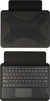 Xemu Uyumlu Border Keyboard 8" İnç Universal Bluetooh Bağlantılı Standlı Klavyeli Tablet Kılıfı Siyah