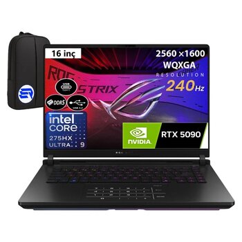 Asus Rog Strix Scar 16 G635lx Core Ultra 9 275Hx 32Gb 1Tb Ssd Rtx5090-24Gb 175W Wın11 Pro 16" 2.5K 240Hz Wqxga + Elektropasaj Çanta