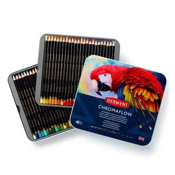 Derwent Chromaflow 48 Renk Metal Kutu Kuruboya